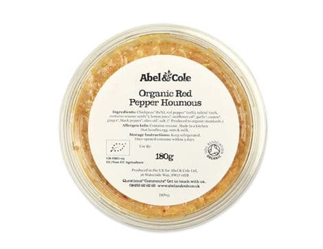 Houmous, Red Pepper, Abel & Cole (180g)