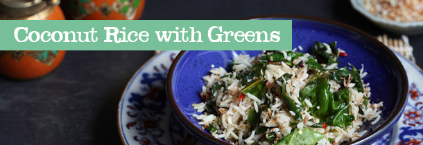 Coconut Rice with Greens