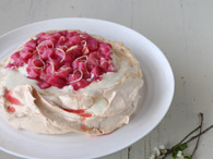 Rhubarb & Custard Pavlova