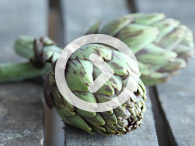 Steamy Globe Artichokes with Garlic Butter