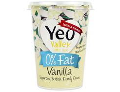 Organic Vanilla Yogurt, Fat Free, Yeo Valley (450g)
