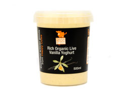 Organic Vanilla Yoghurt, Brown Cow (500g)
