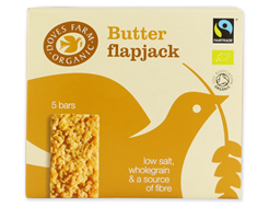 Organic Traditional Butter Flapjacks, Fairtrade, Doves Farm (pack of 5)