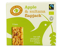 Apple & Sultana Flapjacks, Fairtrade, Doves Farm (pack of 5)