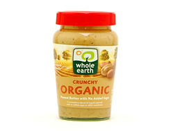 Organic Crunchy Peanut Butter, Whole Earth (340g)