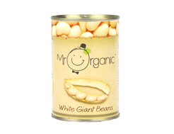 Organic Giant White Beans (Butter Beans), Mr Organic (400g)