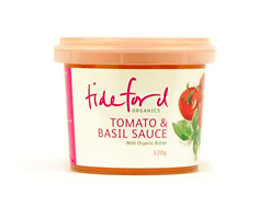 Organic Fresh Tomato & Basil Sauce, Tideford (320g)