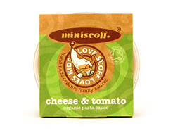 Organic Fresh Cheese & Tomato Family Friendly Sauce, Miniscoff (320g)