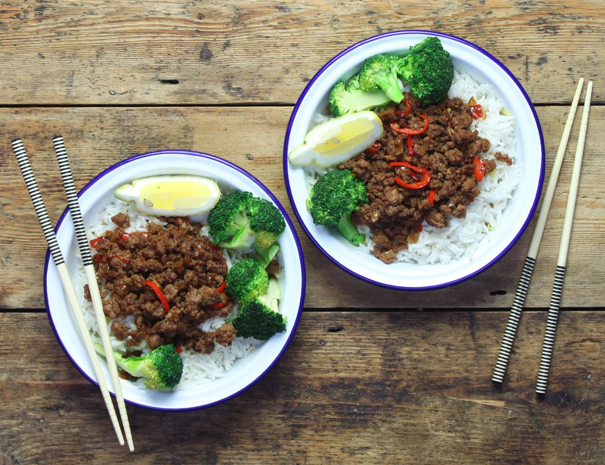 Thai Fried Beef with Sticky Coconut Rice