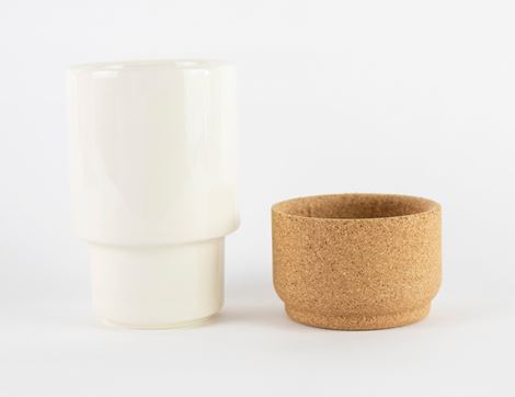 Ceramic & Cork Mug, Cream, LIGA Eco Living (Pack of 1)