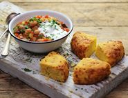 Mixed Bean Chilli with Cheesey Chilli Cornbread