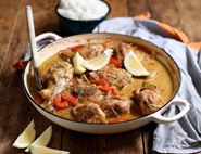 Chicken Stew with Satay Sauce & Rice