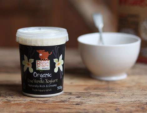 Vanilla Yogurt, Organic, Brown Cow Organics (480g)