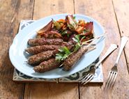 Lamb Koftes with Scorched Red Onion Salad