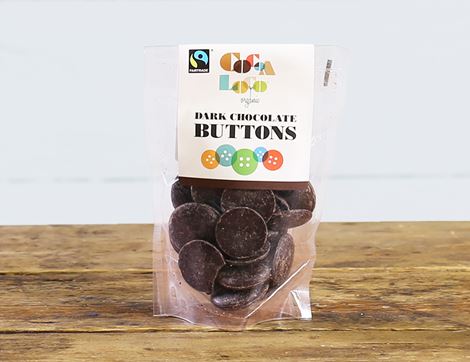 Dark Chocolate Buttons (73%), Organic, Cocoa Loco (100g)