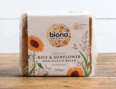 Rice & Sunflower Bread, Gluten Free, Organic, Biona (500g)