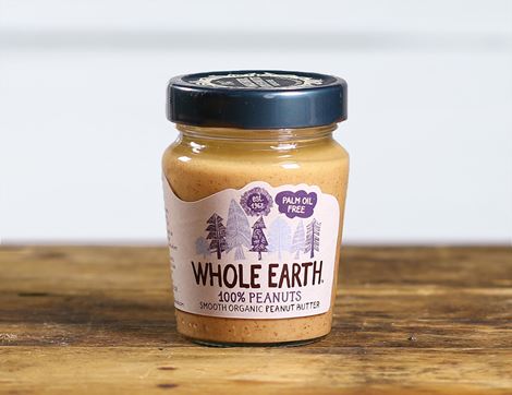 Smooth Peanut Butter, 100% Nuts, Organic, Whole Earth (227g)