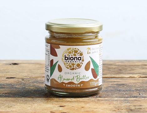 Smooth Almond Butter, Organic, Biona (170g)