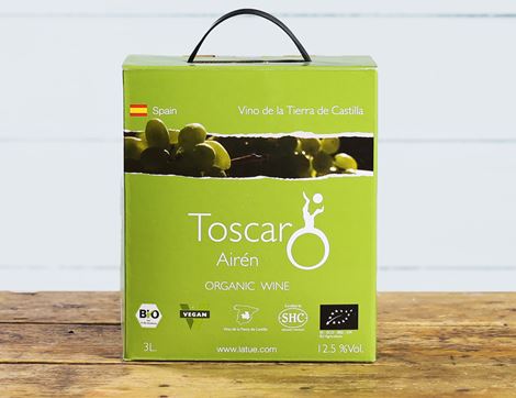 Toscar Airen, Bag in a Box, Organic (3 litres)