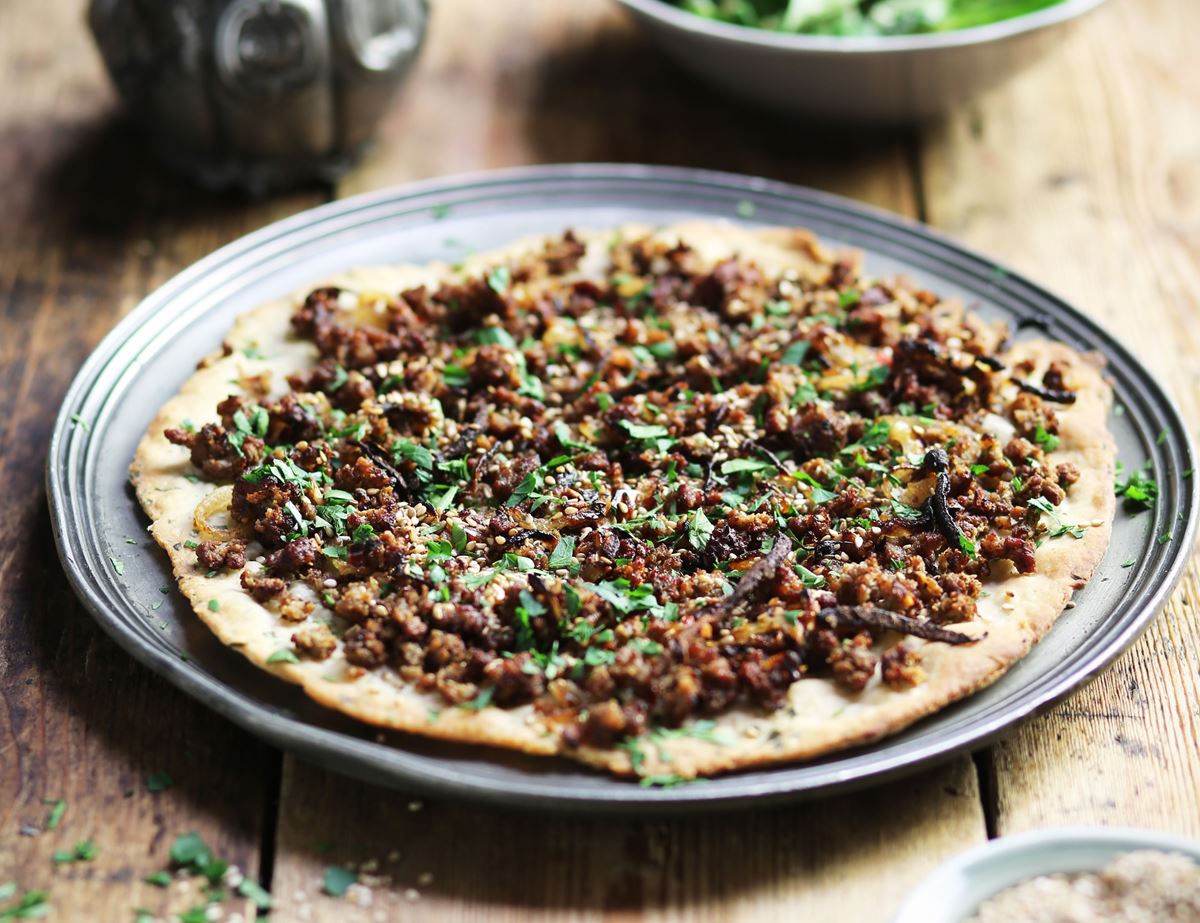 Lamb Lahmacun with Sesame Dressing 