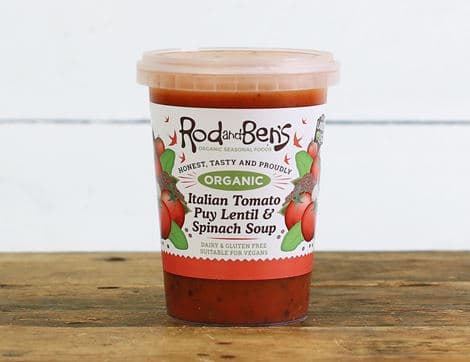 Italian Tomato, Puy Lentil & Spinach Soup