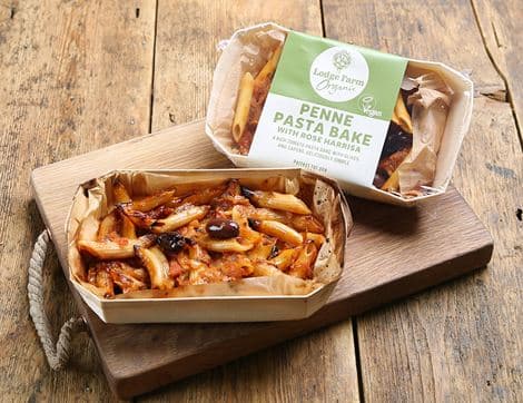 Penne with Harissa, Olives & Capers
