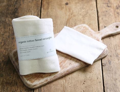 Cotton Flannel Rectangles, Greenfibres