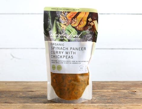 Spinach Paneer Curry with Chickpeas