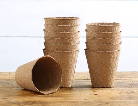 Recycled Biodegradable Pulp Plant Pots