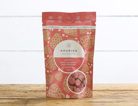 Raspberry Mini Coconut Macaroons