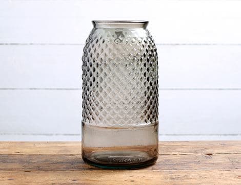 Recycled Glass Textured Vase