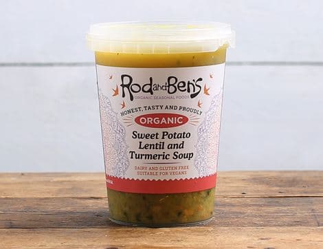 Sweet Potato, Spinach & Turmeric Soup