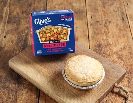 Meat Free, Beefy Ale Puff Pie