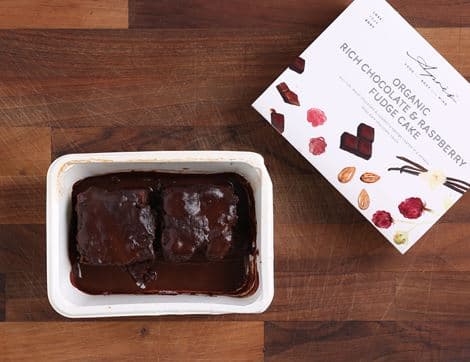 Rich Chocolate & Raspberry Fudge Cake image thumbnail