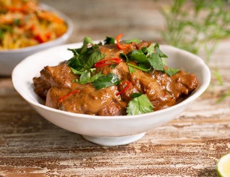 Chicken Satay with Pickles & Jewelled Vegetable Rice image thumbnail