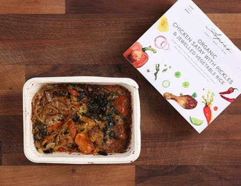 Chicken Satay with Pickles & Jewelled Vegetable Rice image thumbnail