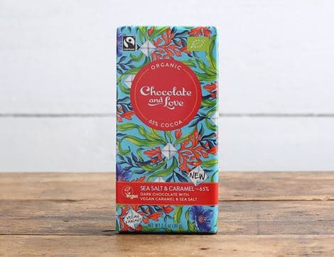 Vegan Salted Caramel Dark Chocolate Bar
