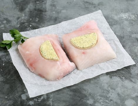 Wild Hake with Organic Garlic & Herb Butter