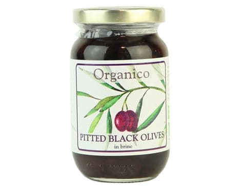 Black Olives Pitted in Brine, Organico (240g)