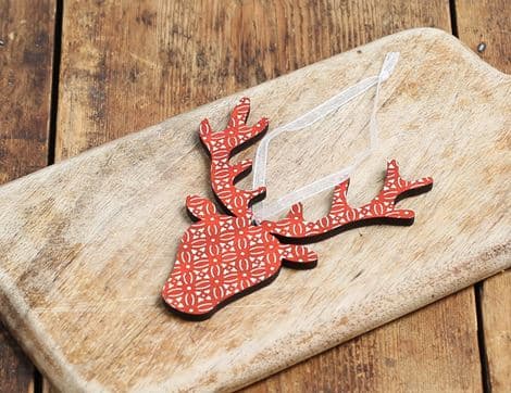 Wooden Reindeer Christmas Decoration image thumbnail