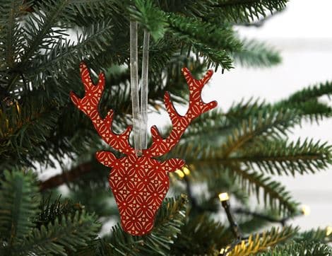 Wooden Reindeer Christmas Decoration