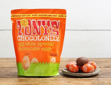 Milk Chocolate Caramel Sea Salt Eggs Pouch, B Corp, Non-Organic
