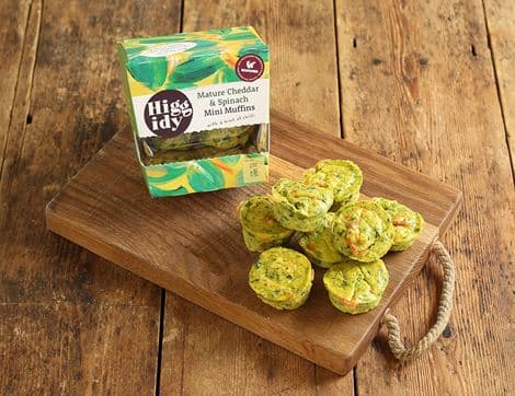 Mature Cheddar& Spinach Mini Muffins, B Corp, Non-Organic