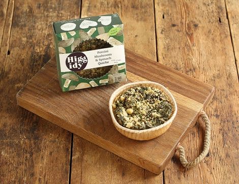 Porcini Mushroom & Spinach Vegan Quiche, B Corp, Non-Organic