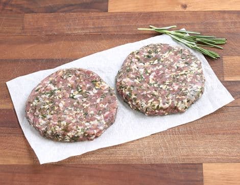 Pork & Chive Burger, Gluten-Free, High Welfare, Non-Organic