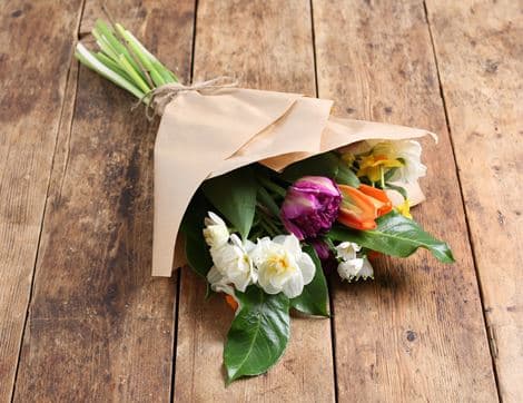 Hand-Tied Seasonal Flower Bouquet