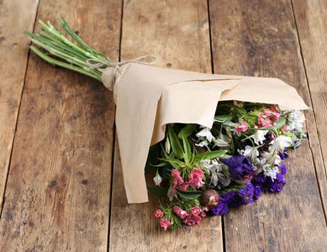 Hand-Tied Seasonal Flower Bouquet