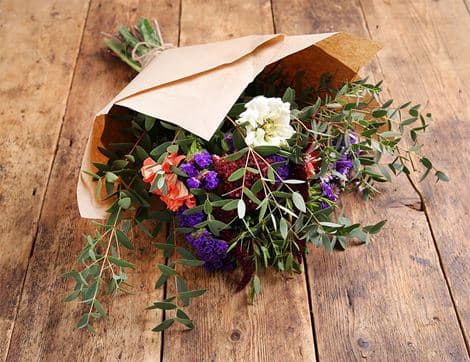 Hand-Tied Seasonal Flower Bouquet