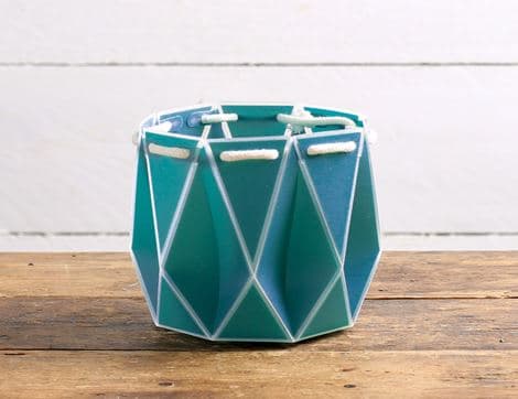 Self-Watering Origami Planter, Dark Teal