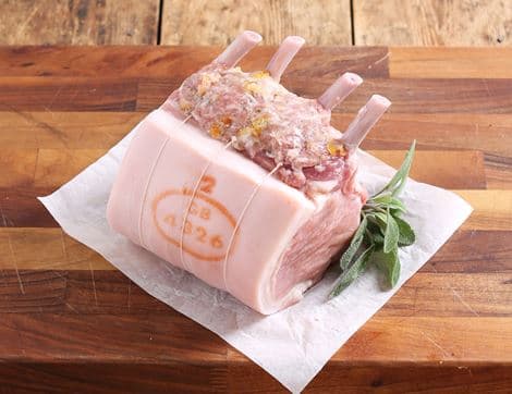 Rack of Pork with Apricot & Sage Stuffing, High Welfare, Non-Organic
